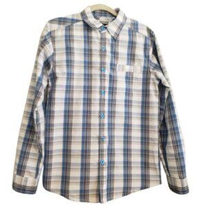 Akuma long sleeve button down shirt size S